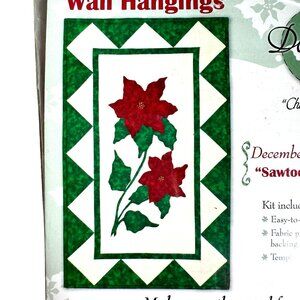 NEW Learn to Quilt Wall Hangings Quilting Kit Christmas Flower Sawtooth Border
